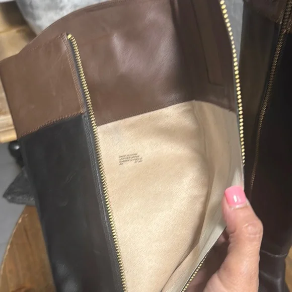 Michael Kors Black Mid-Calf Leather Boots - Picture 6 of 9